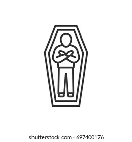 The man in the coffin