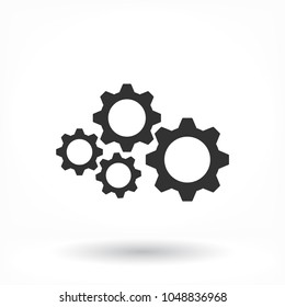 Man and cog  vector icon