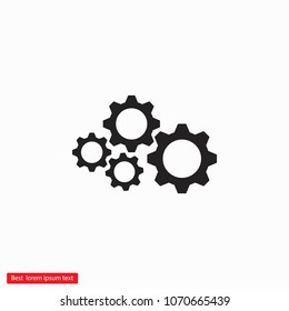 Man and cog  vector icon