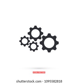 Man and cog  vector icon