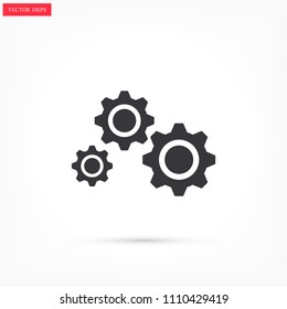 Man and cog  vector icon