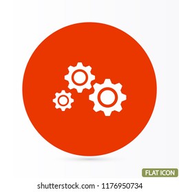 Man and cog  vector icon