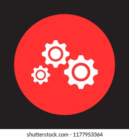 Man and cog  vector icon