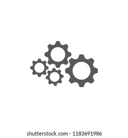 Man and cog  vector icon