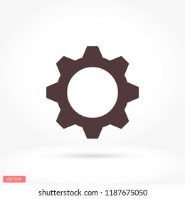 Man and cog  vector icon