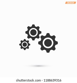 Man and cog  vector icon