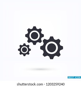 Man and cog  vector icon
