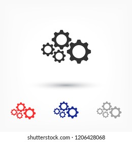 Man and cog  vector icon