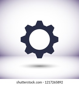 Man and cog  vector icon