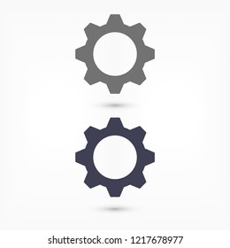 Man and cog  vector icon