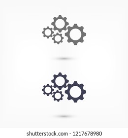 Man and cog  vector icon