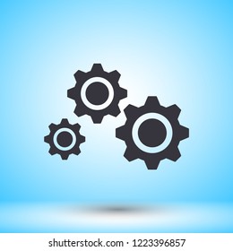 Man and cog  vector icon
