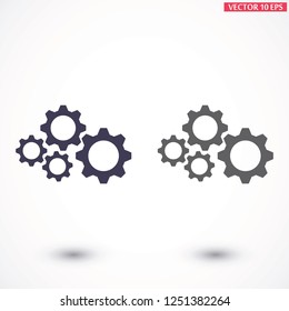 Man and cog  vector icon