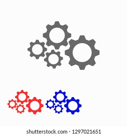 Man and cog  vector icon