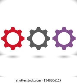 Man and cog  vector icon