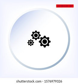 Man and cog vector icon , lorem ipsum Flat design