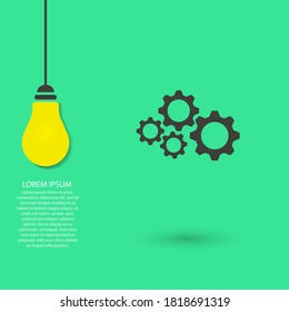 Man and cog  vector icon , lorem ipsum Flat design