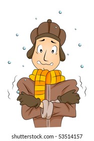 Man In Cold Weather  - Vector