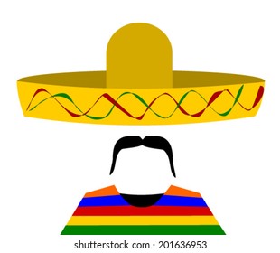 man with colorful shirt and sombrero