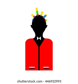 Man colorful vector icon