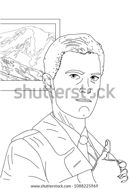 Man Coloring Book Page Stock Vector (Royalty Free) 1088225969 ...