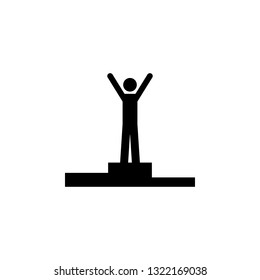 The man comes first icon. Simple glyph, flat vector of People icons for UI and UX, website or mobile application