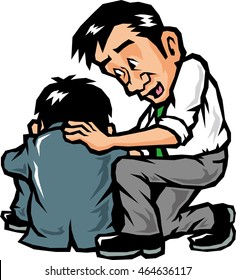 Man comforting