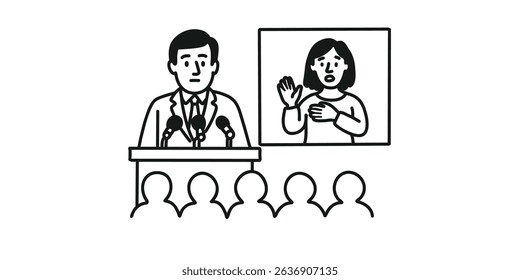 man communicating in sign language