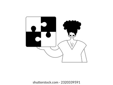 Man with a complicate in her handwrite . full dark and space cable television artwork. Trendy style, Vector Illustration