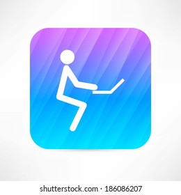 man with computer icon