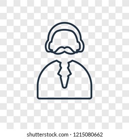 Man concept vector linear icon isolated on transparent background, Man concept transparency concept in outline style