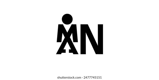 MAN conceptual logo wordmark typography design 