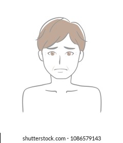 Man is concerned about wrinkles