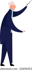 Man Conducter Curvy 1 UI Banner Illustration Vector EPS