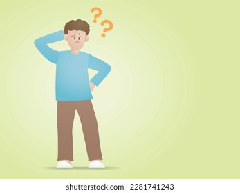 un hombre es vector de ilustración confusa