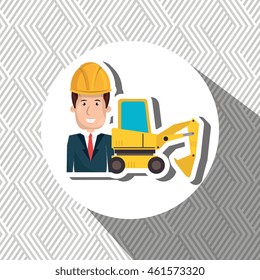 man construction tool work vector illustration graphic