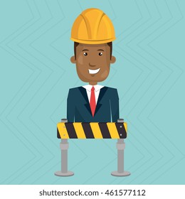 man construction tool work vector illustration graphic