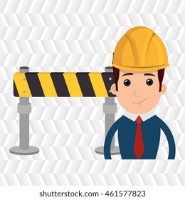 man construction tool work vector illustration graphic