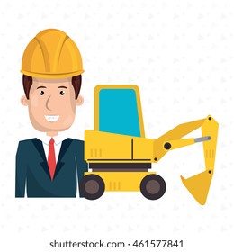 man construction tool work vector illustration graphic