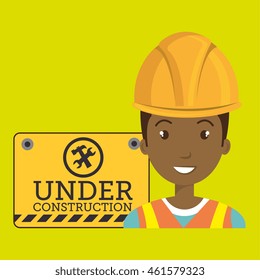 man construction tool work vector illustration graphic
