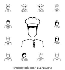 man cook icon. Detailed set of Proffecions icons. Premium quality graphic design sign. One of the collection icons for websites, web design, mobile app