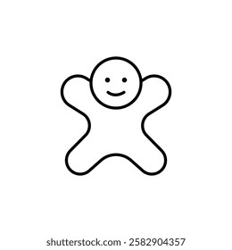 Man cookie icon Flat fill set collection