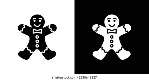 Man cookie icon Isolated flat vector in outline
