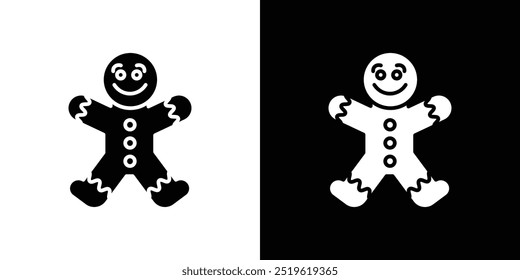Hombre icono de galleta logotipo lineal aislado