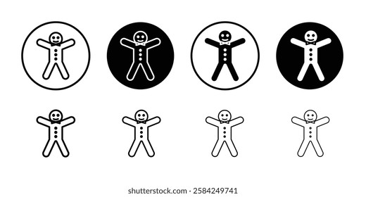 Man cookie icon linear logo isolated