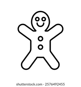 Man cookie icon vector outline logo sign