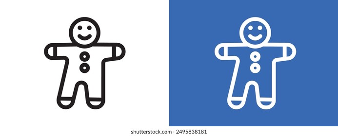 Man cookie logo sign set vector outline