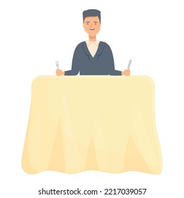 Man Cooking Icon Cartoon Vector. Food Critic. Safety Restaurant