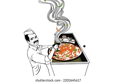 Man Cooking street food cooking and eating food man street kitchen