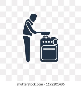 Man Cooking vector icon isolated on transparent background, Man Cooking transparency concept can be used web and mobile